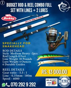 BUDGET ROD & REEL COMBO FULL SET WITH LINES +2 LURES